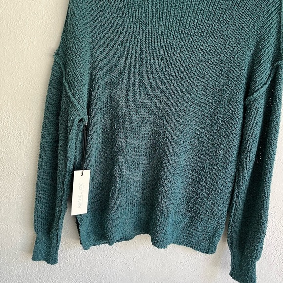 Rachel Zoe Woman Green V-Neck  Oversized Sweater, Size M - Picture 11 of 16